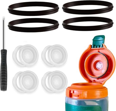 Dispensing Valves Compatible with Gatorade Water Bottle - 6pcs Silicone Valve and Plastic Insert with Screwdriver, Replacement Accessories for Gatorade Gx Water Bottle Gatorade 32oz Bottle in Saudi Arabia