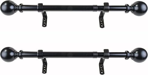 قضيب ستارة كلاسيكي من ديكوبوليتان مقاس 1 بوصة، من 12 إلى 20 بوصة، أسود in Kuwait