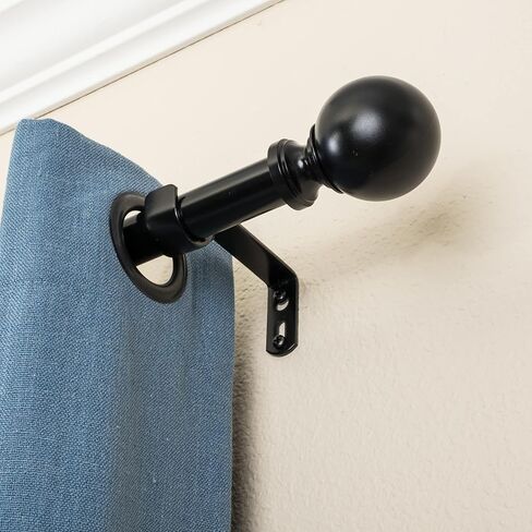 قضيب ستارة كلاسيكي من ديكوبوليتان مقاس 1 بوصة، من 12 إلى 20 بوصة، أسود in Kuwait