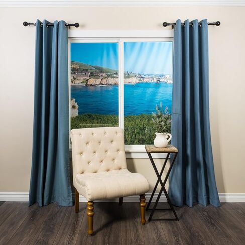 قضيب ستارة كلاسيكي من ديكوبوليتان مقاس 1 بوصة، من 12 إلى 20 بوصة، أسود in Kuwait