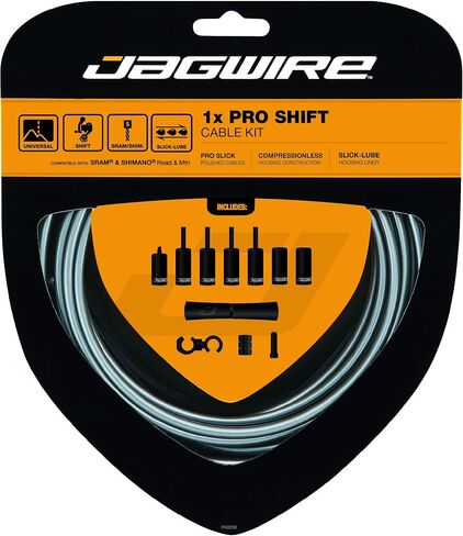 Jagwire - مجموعة تحويل عالمية 1x Pro | للطرق وMTN ودراجة الحصى | متوافق مع SRAM وShimano Shifter | الشبح الأسود in Saudi Arabia
