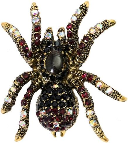 Spider Brooch pins Crystal Rhinestone Women Enamel Insect Pin Lapel Pin Safety Pin in Kuwait