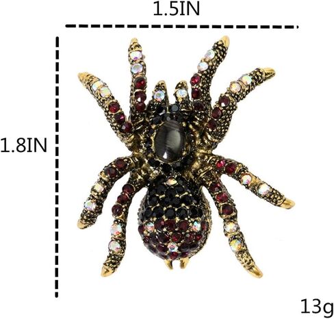 Spider Brooch pins Crystal Rhinestone Women Enamel Insect Pin Lapel Pin Safety Pin in Kuwait