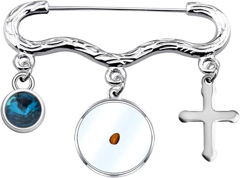 HOLLP Faith Mustard Seed Pin with Birthstone Christian Jewelry Religious Gift Birthday Gift for Women Girl in Saudi Arabia