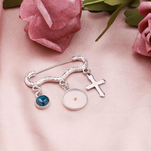 HOLLP Faith Mustard Seed Pin with Birthstone Christian Jewelry Religious Gift Birthday Gift for Women Girl in Saudi Arabia