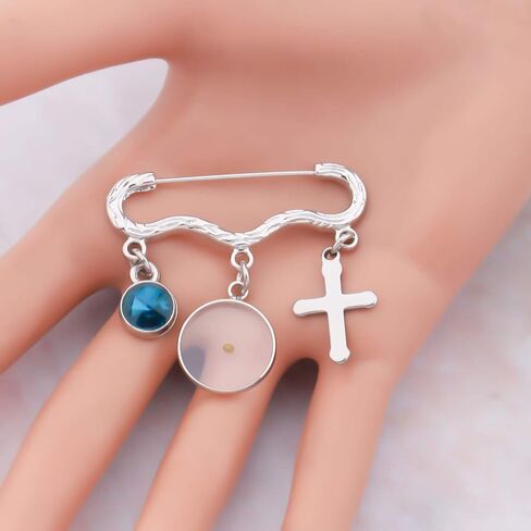 HOLLP Faith Mustard Seed Pin with Birthstone Christian Jewelry Religious Gift Birthday Gift for Women Girl in Saudi Arabia