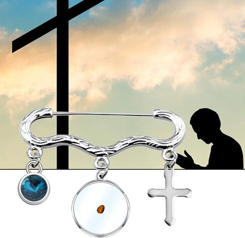 HOLLP Faith Mustard Seed Pin with Birthstone Christian Jewelry Religious Gift Birthday Gift for Women Girl in Saudi Arabia