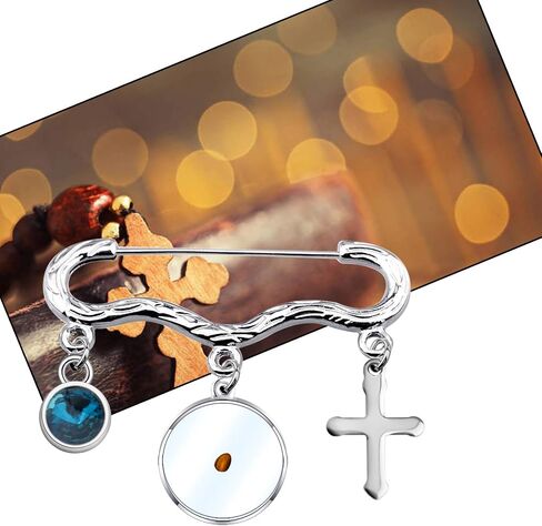 HOLLP Faith Mustard Seed Pin with Birthstone Christian Jewelry Religious Gift Birthday Gift for Women Girl in Saudi Arabia