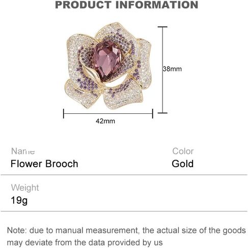 14K Gold Elegant Graceful Sweater Outerwear Accessory Dress Brooch, Micro-Inlay Colorful Moissanite Stereo Camellia Pin Women for Chic Wardrobe in Saudi Arabia