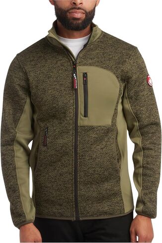 CANADA WEATHER GEAR Men's Sweater Fleece Jacket - Warm Zip Up Techno Fleece Sweater - Casual Outdoor Jackets for Men (M-XXL) in Kuwait