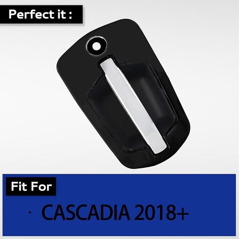 Exterior Cabin Door Handle Trim Bezel Chrome (Fit: 2018-2020 Freightliner Cascadia Trucks) (Pair) in Saudi Arabia