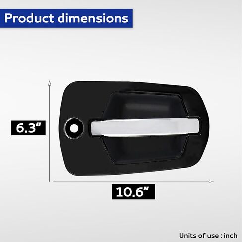 Exterior Cabin Door Handle Trim Bezel Chrome (Fit: 2018-2020 Freightliner Cascadia Trucks) (Pair) in Saudi Arabia