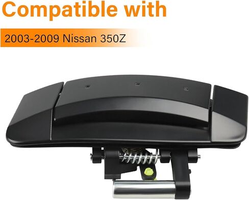 مقبض باب جانبي للراكب الأمامي الأيمن مناسب لنيسان 350Z 2003 2004 2005 2006 2007 2008 2009، خارجي، 80606-CD01E، 80606-CD00E، أسود in Kuwait