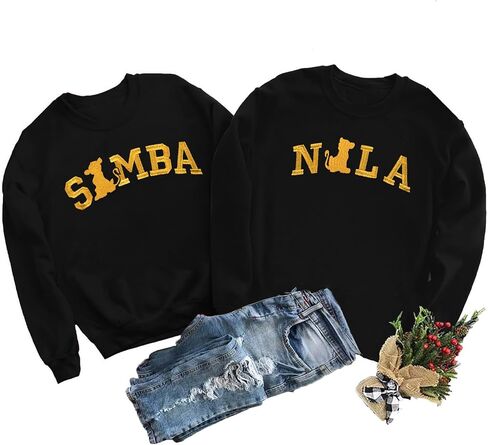 UNIQUEONE Magical Sweatshirt Matching Clothes Couples - Movie Sweatshirts Lion Graphic Sweater Casual Long Sleeve Tops in Saudi Arabia
