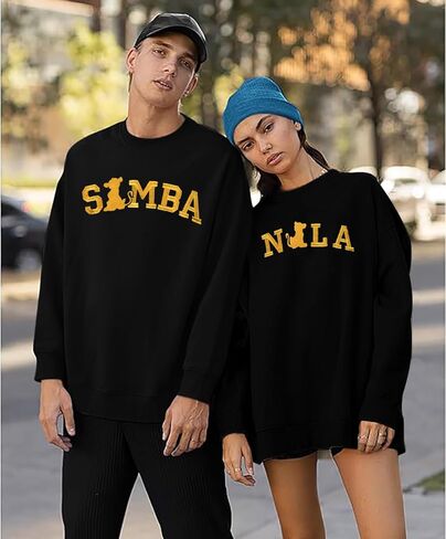UNIQUEONE Magical Sweatshirt Matching Clothes Couples - Movie Sweatshirts Lion Graphic Sweater Casual Long Sleeve Tops in Saudi Arabia