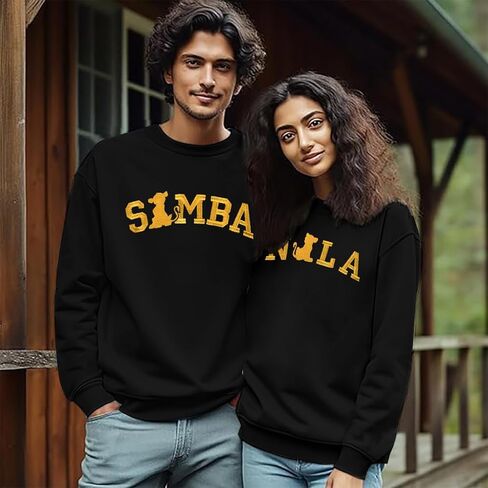 UNIQUEONE Magical Sweatshirt Matching Clothes Couples - Movie Sweatshirts Lion Graphic Sweater Casual Long Sleeve Tops in Saudi Arabia