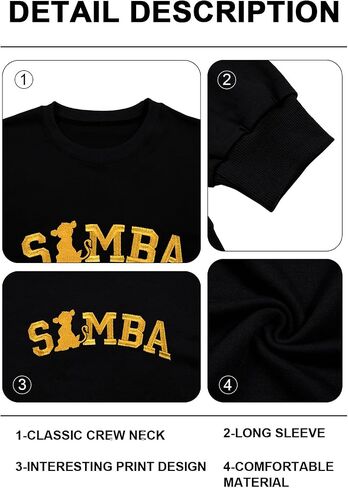 UNIQUEONE Magical Sweatshirt Matching Clothes Couples - Movie Sweatshirts Lion Graphic Sweater Casual Long Sleeve Tops in Saudi Arabia