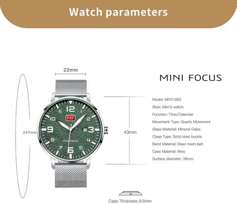 MF MINI FOCUS Women's Watch with Genuine Leather or Stainless Steel Band in Kuwait