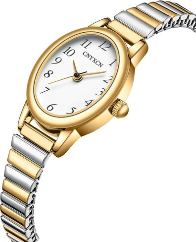 Gold Watches for Women,Easy Reading Analog Watch with Gold Stainless Steel Expansion Band,Water Resistant in Kuwait