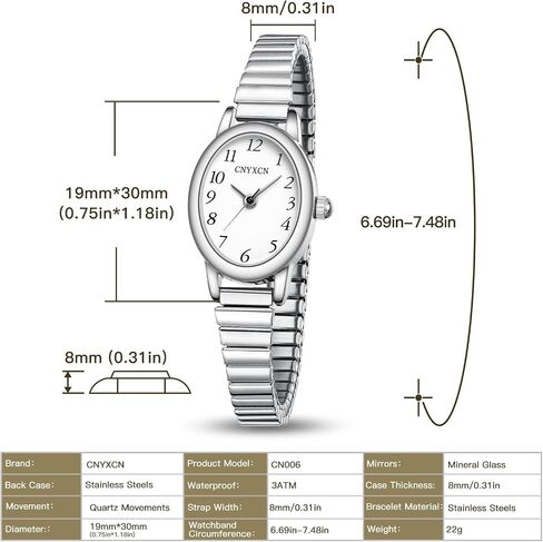 Gold Watches for Women,Easy Reading Analog Watch with Gold Stainless Steel Expansion Band,Water Resistant in Kuwait