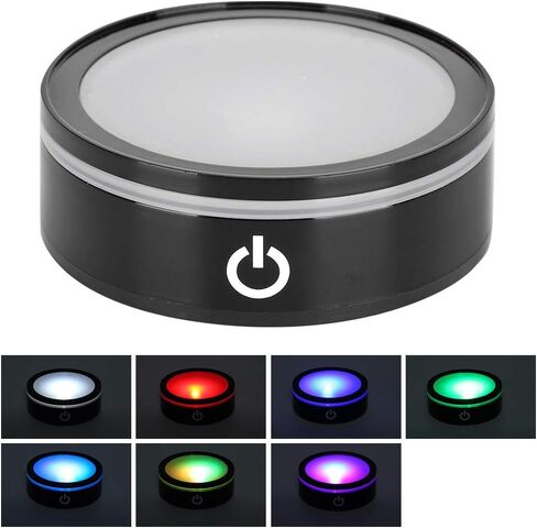 LED Base, Light Display Base, 3D Photo Glass LED Stand, USB Battery Operated (Flat) in Saudi Arabia