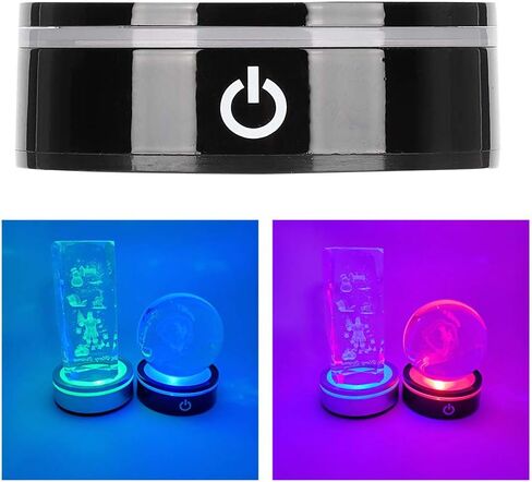 LED Base, Light Display Base, 3D Photo Glass LED Stand, USB Battery Operated (Flat) in Saudi Arabia