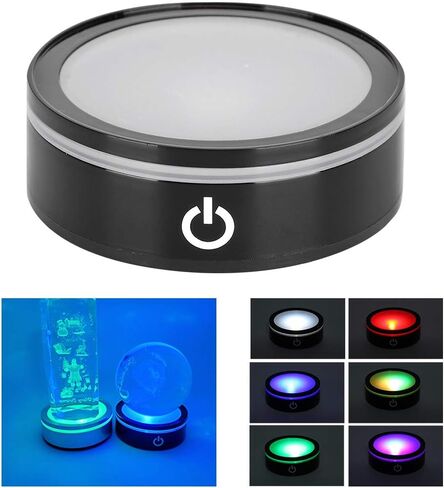 LED Base, Light Display Base, 3D Photo Glass LED Stand, USB Battery Operated (Flat) in Saudi Arabia