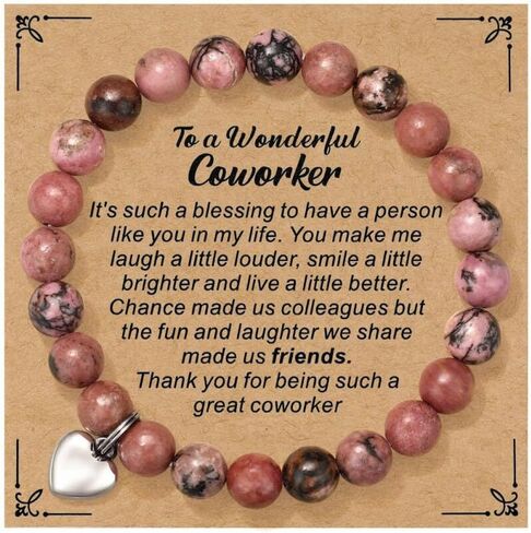 Kvekstio Coworker/Boss/Thank You Gifts for Women Natural Stone Beaded Bracelet for Female Christmas Birthday Retirement Jewelry Gift in Kuwait