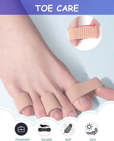 4 Pack 3 Size Toe Sleeve Protector, Toe Cushion Tube Soft toe protectors Women in Saudi Arabia