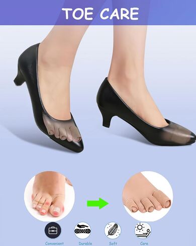 4 Pack 3 Size Toe Sleeve Protector, Toe Cushion Tube Soft toe protectors Women in Saudi Arabia