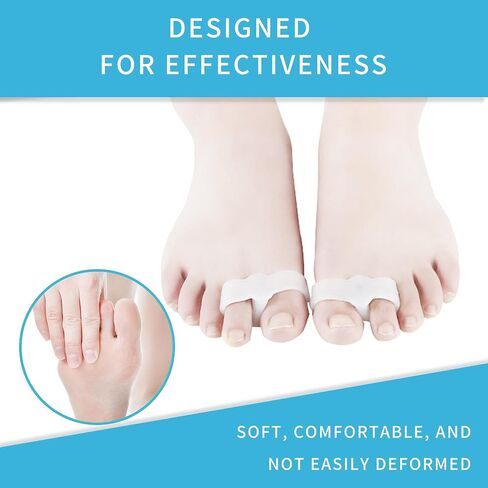 Silicone Toe Spacers Big Toe Straightener for Feet Correct Toes Yoga Toe Straightener for Correct Toe Alignment Hammer Toe Corrector Toe Spreader Foot Stretcher (5 Holes, 4 Beige) in Saudi Arabia