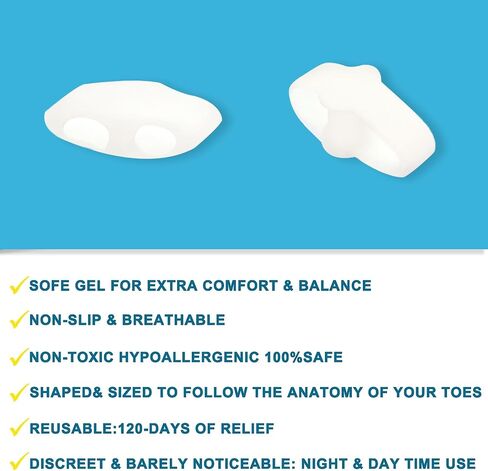 Silicone Toe Spacers Big Toe Straightener for Feet Correct Toes Yoga Toe Straightener for Correct Toe Alignment Hammer Toe Corrector Toe Spreader Foot Stretcher (5 Holes, 4 Beige) in Saudi Arabia