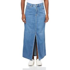 UNIONBAY Women's Long Denim Skirt with Front Slit