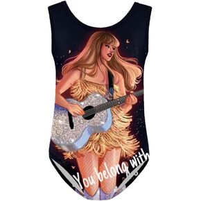 Little Girls Cartoon One-Piece Vest Girls Cartoon Print Swimsuit One Piece Swimwear Bathing Suit Bikinis