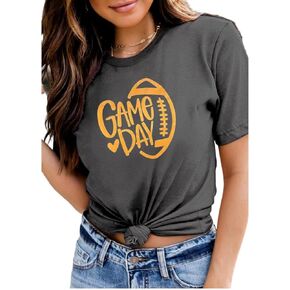 Unisex Style Women Graphic Tee Cotton Game Day T-Shirts American Football Blouse