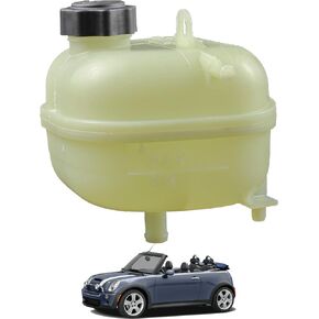 Engine Radiator Coolant Overflow Reservoir Tank With Cap Compatible With 2002-2008 Mini Cooper S (S ONLY and EXCLUDING R56) 1.6L Replaces 17137529273 603-331 17137509072 MC3014100 EPT0016