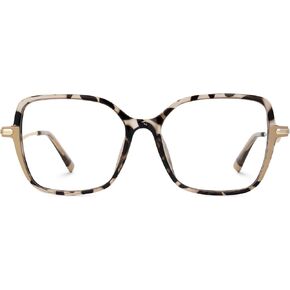 Zeelool Trendy Square Eyeglasses Frame with Non-prescription Clear Lens for Women Rendon ZJGX446980