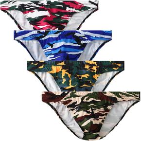 Men's Camouflage Briefs Sexy Low Rise Pouch Bikini Brief Classic Underwear Briefs