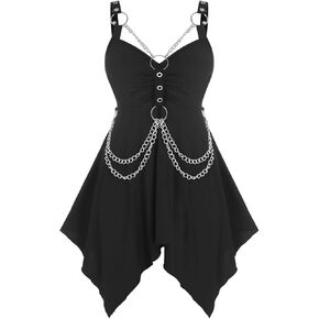 ROSE GAL Womens Plus Size Tunic Tops 2022 Fall Casual Long Sleeve T-Shirt Goth Shirt V Neck Loose Blouses Swing Tunic in Kuwait