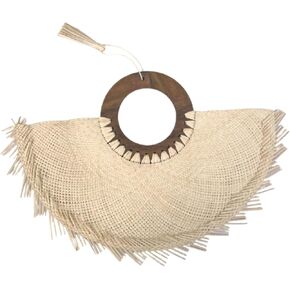 Straw Palm Hand Held Fan - Handmade Abanico De Mano Woven Hand Fan - Unique Boho Accessories for Personal Use, Wedding Favors, Wall Decor, Fiestas, Bridal Party Souvenirs