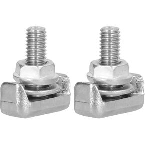 QPQ 2 Pcs Battery Terminal T-Bolt Kit 19116852 64740 Battery Cable Tensioner Bolt Screw，Replacement for GMC Chevrolet BMW， Replaces 6X0-915-138 6X0915138 61128373946