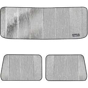 Windshield Sun Shade for 1981-2024 Kenworth T680 C800 T300 T450 T800 W900 T400 C540 C550 T270 T370 T460 W900L T600, Truck Front Window Sunshade, Car Accessories for Sun Protection,2PCS