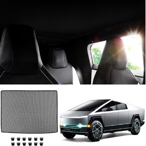 Roof Sunshade Compatible with Tesla Cybertruck Accessories 2024,Foldable Roof Sun Shade for Blocks UV Rays and Blocks Heat,Sun Visor Block Sun Keep Your Car Cool and Protected Interior