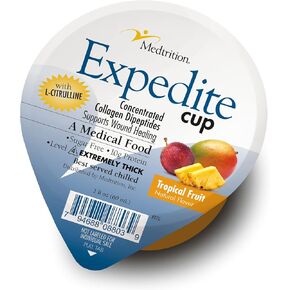 Medtrition Expedite Gelatin Cup, Fast Track Wound Healing, 30X More Collagen Dipeptides Than Powder, Supports Wounds, Diabetic Foot Ulcers, Cosmetic Surgery, and More (2 Fl Oz, Pack of 12)