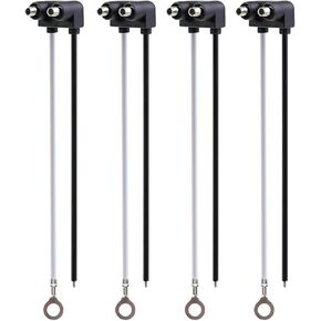 2 Prong Male Wire Pigtail for Sealed Trailer Clearance, Side Marker Lights - 7 inch Long (4 Pcs)