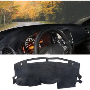 Dash Cover Dashboard Mat Custom Fit for Nissan Maxima 2009-2015 with Cutout for Sensors Accessories Dash Mat Pad Carpet Protector Black