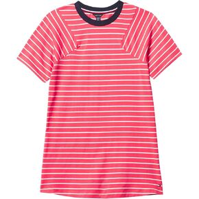 Tommy Hilfiger Girl's Striped Pieced Sleeve Dress (Big Kids) Paradise Pink Large (12-14 Big Kids)