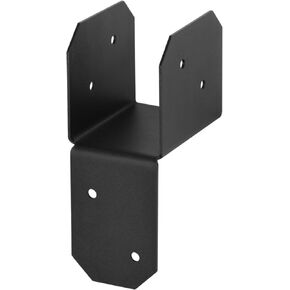 4 Pcs Black Joist Anchor Connector Fit 4x4,4x6,4x8 Post, 18 Gauge Roof Post Cap Tie Brackets for Wood House or Light Steel Frame