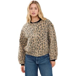 [BLANKNYC] سترة نسائية ليوبارد ايوسل