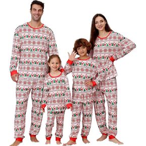 PYAEAS Matching Family Pajamas Sets Christmas PJ's Jammies Holiday Sleepwear Loungewear for Adult Women Men Xmas Outfits